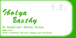 ibolya basthy business card